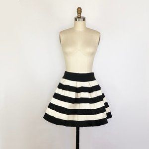 Striped A-Line Skirt
